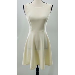 Altar'd State Mini Ivory Back Cutout Fitted‎ A-Line Sleeveless Dress